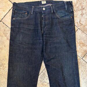 Paul Smith Jeans Mens W33L Dark Blue Denim Regular Straight Fit Button Fly PS